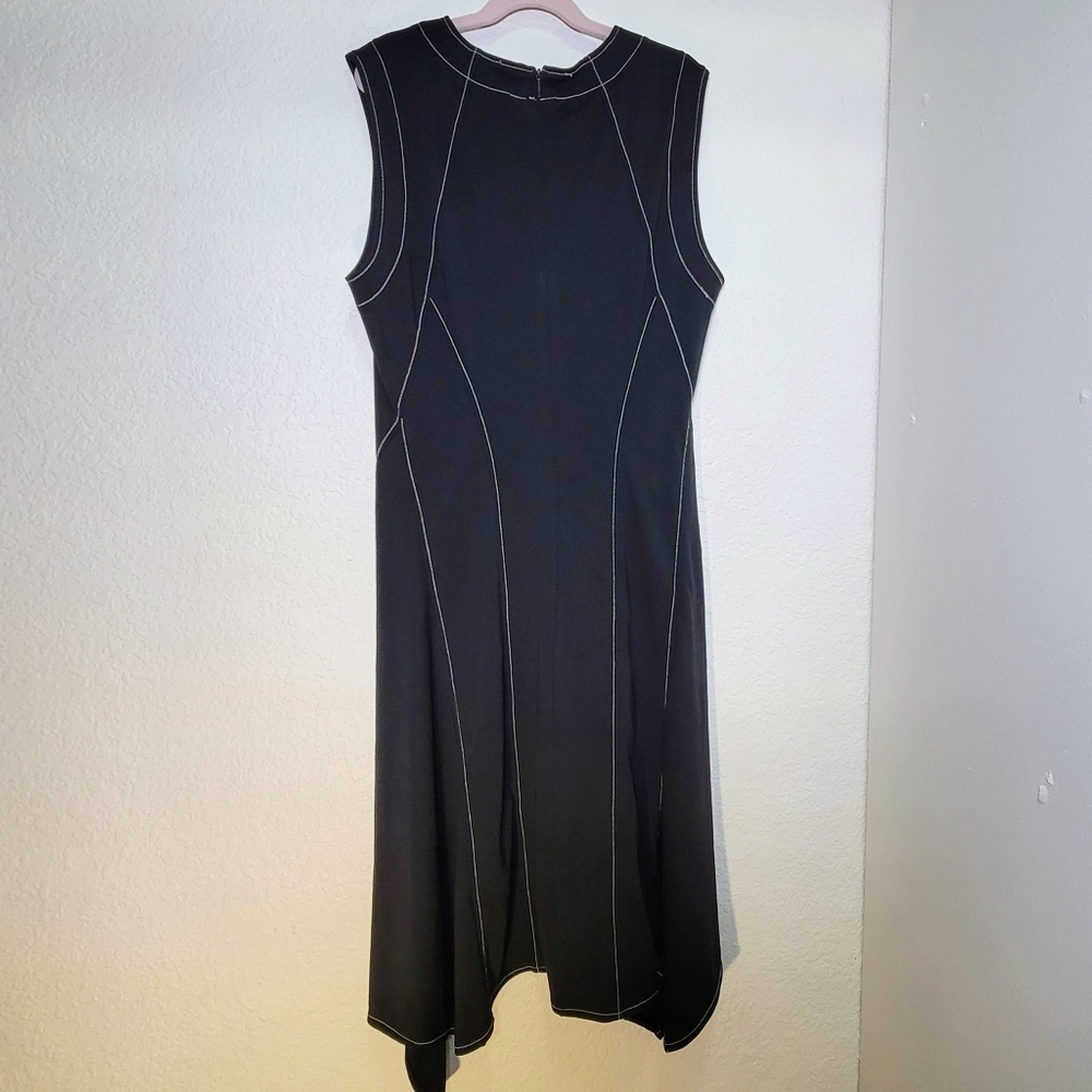 Black A-line Midi Dress By Donna Karan Size Small